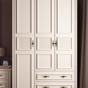 【A.SG】美式衣柜家用卧室简约现代小户型卧室白色柜子平开门三门儿童衣橱