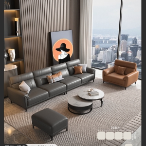 【A.SG】真皮沙发现代简约头层牛皮客厅组合直排网红意式轻奢极简新款沙发