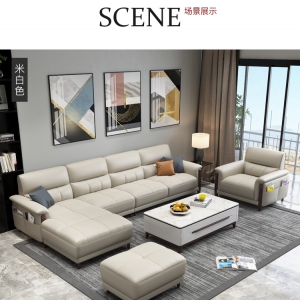 【A.SG】全真皮沙发小户型客厅组合3米现代简约三人位北欧风 头层牛皮沙发