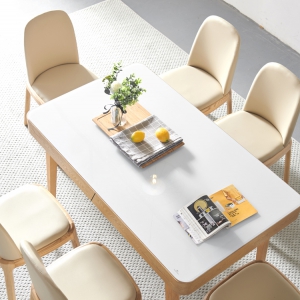【A.SG】北欧创意休闲实木餐桌椅子现代简约小户型饭桌长方形原木桌