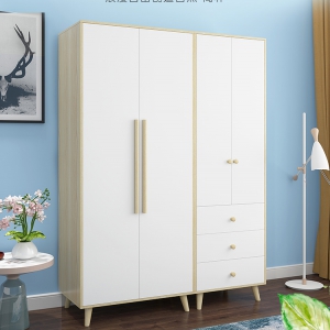 【A.SG】北欧衣柜简约现代经济型组装两门实木板式衣柜小户型简易衣橱卧室