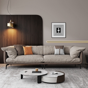 预售-轻奢免洗科技布沙发客厅组合意式北欧小户型