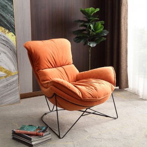 预售-北欧轻奢单人沙发蜗牛椅家用小户型客厅休闲美式老虎椅设计师躺椅
