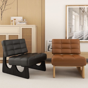 预售-北欧轻奢家用小户型客厅阳台休闲椅现代民宿实木单人沙发
