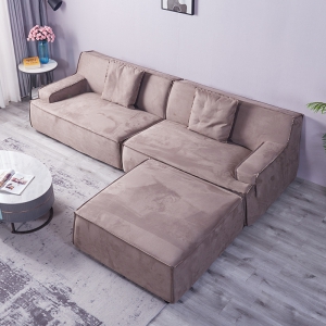 预售-baxter大马士革磨砂科技布沙发四人位意式极简小户型客厅直排沙发