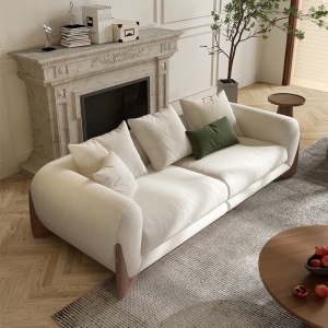 预售-北欧布艺奶油风沙发现代简约小户型客厅沙发诧寂风布艺沙发