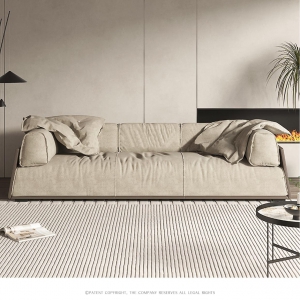 预售-baxter磨砂布沙发侘寂风落地意式极简设计师客厅高级感布艺沙发
