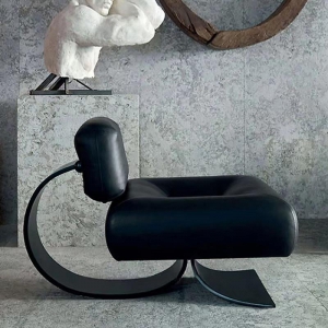 预售-现代简约设计师异形沙发椅铁艺鱼尾皮艺沙发家用小户型懒人休闲椅